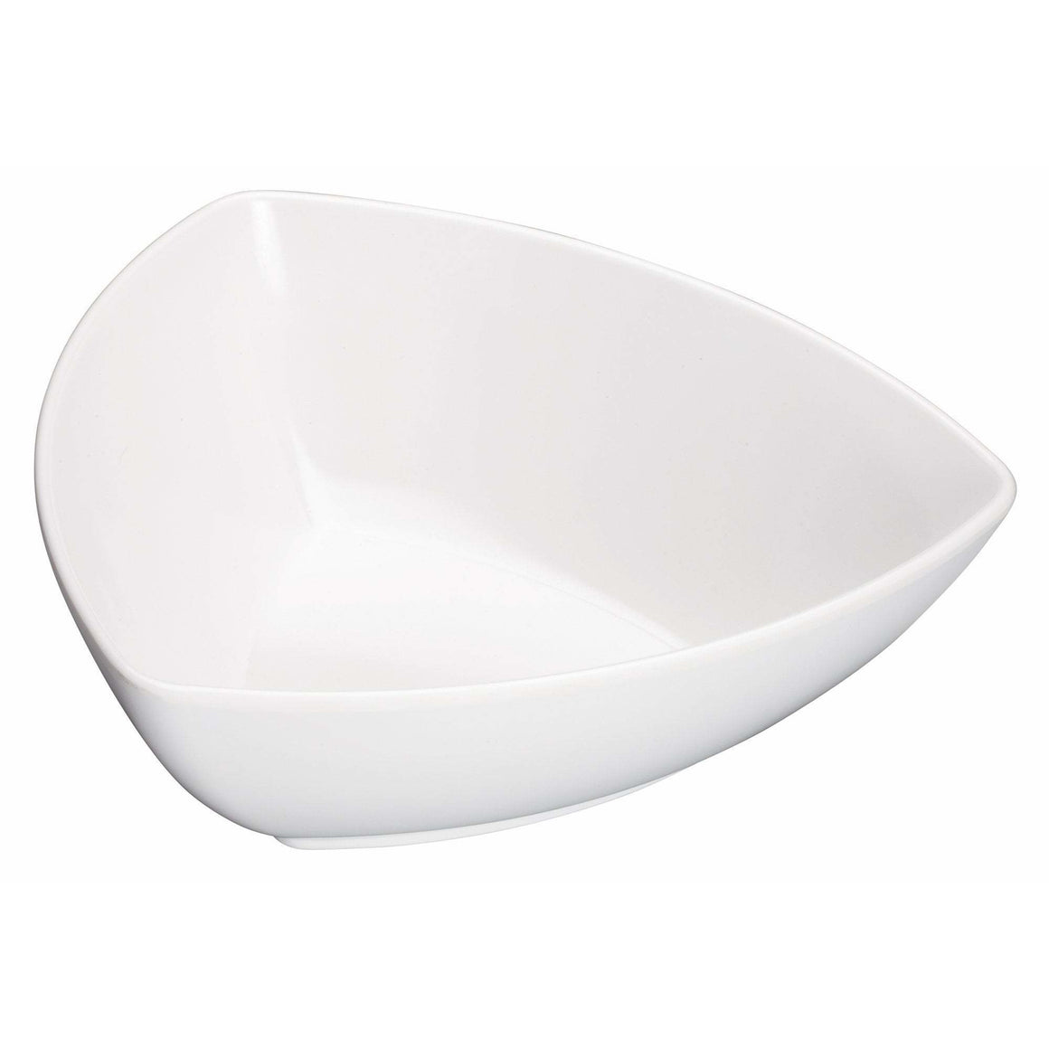 Winco - WDM005-202 - 8" Melamine Triangular Bowl, White, 24pcs/case - Dinnerware - Maltese & Co New and Used  restaurant Equipment 