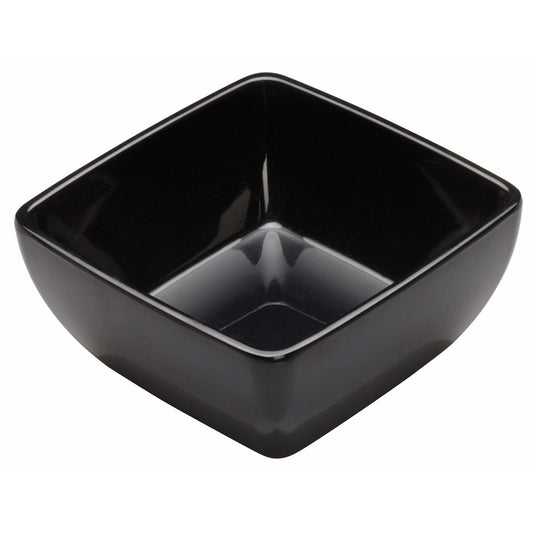 Winco - WDM009-303 - 5" Melamine Square Bowl, Black, 24pcs/case - Dinnerware - Maltese & Co New and Used  restaurant Equipment 