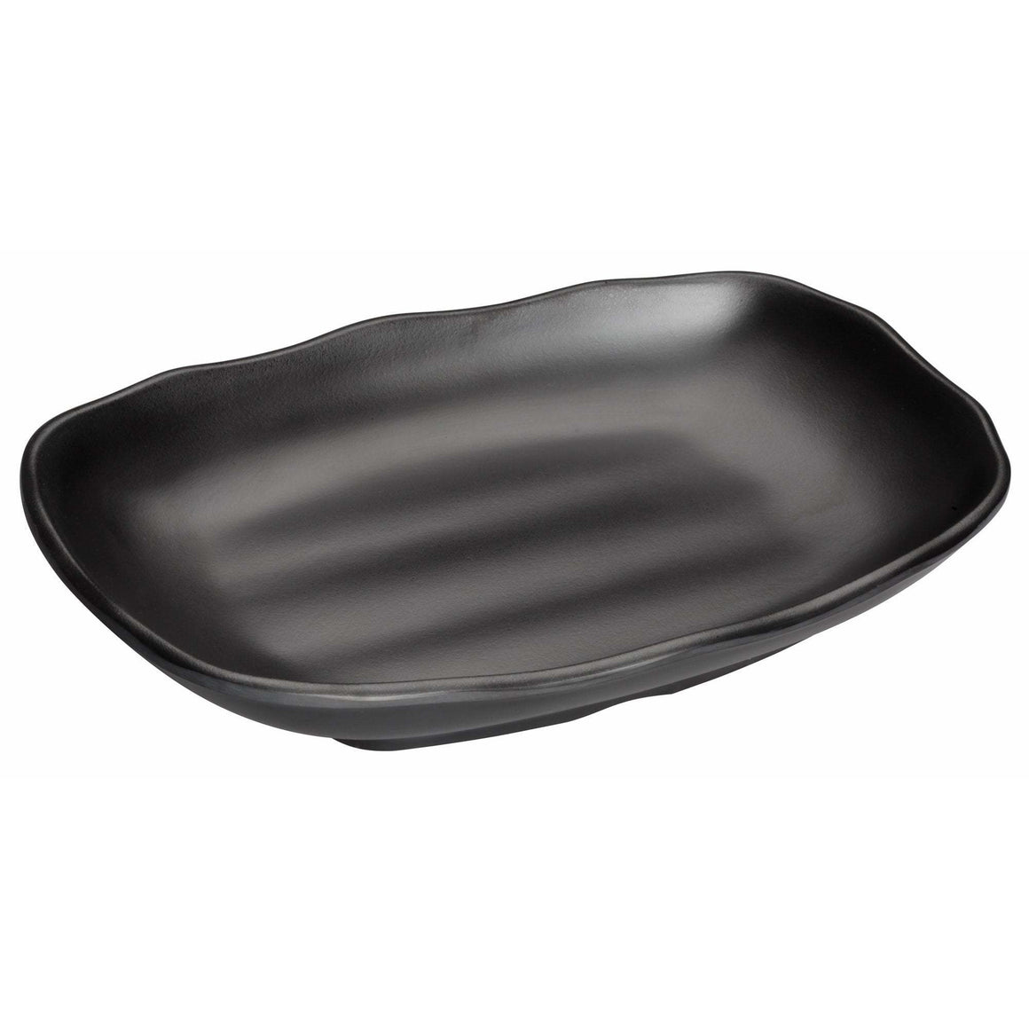 Winco - WDM018-303 - 10" x 6-1/8" Melamine Rectangular Plate, Black, 24pcs/case - Dinnerware - Maltese & Co New and Used  restaurant Equipment 