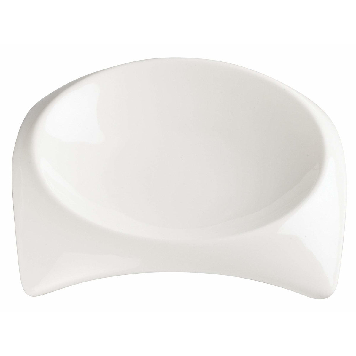 Winco - WDP005-101 - CARZOLA 6-1/4"Sq (5-1/2" Dia) Porcelain Square Deep Bowl, Bright White, 36 pcs/case - Dinnerware - Maltese & Co New and Used  restaurant Equipment 
