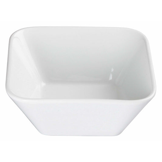 Winco - WDP008-102 - LAURETS 6-1/4"Sq Porcelain Square Bowl, Bright White, 24 pcs/case - Dinnerware - Maltese & Co New and Used  restaurant Equipment 
