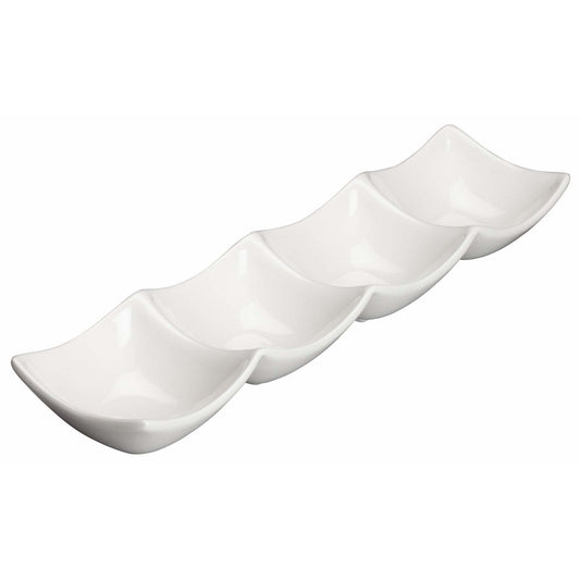 Winco - WDP017-105 - 11-7/8" x 3" Porcelain Quartet Bowl, Durable White, 36 pcs/case - Dinnerware - Maltese & Co New and Used  restaurant Equipment 
