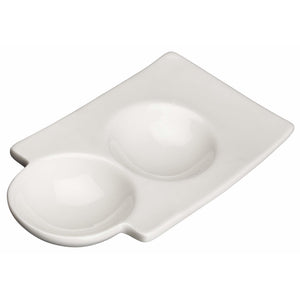 Winco - WDP017-106 - 6" Porcelain Duet Dish, Bright White, 36 pcs/case - Dinnerware - Maltese & Co New and Used  restaurant Equipment 