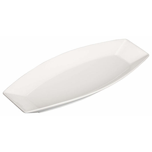 Winco - WDP017-110 - 15-1/4" x 6-1/2" Porcelain Oval Plate, Bright White, 12 pcs/case - Dinnerware - Maltese & Co New and Used  restaurant Equipment 