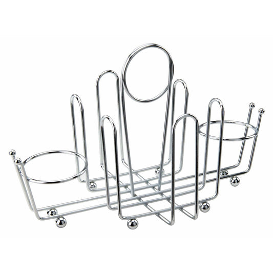Winco - WH-1 - Chrome Plated Cruet Rack for Salt/Pepper Shaker & Sugar Packets - Tabletop - Maltese & Co New and Used  restaurant Equipment 