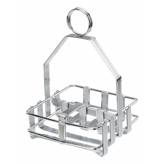 Winco - WH-7 - Chrome Plated Cruet Rack for Salt/Pepper Shaker & Sugar Packets - Tabletop - Maltese & Co New and Used  restaurant Equipment 