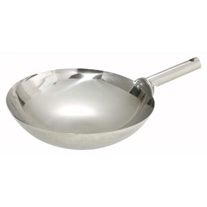 Winco - WOK-14W - 14" Stainless Steel Wok, Welded Joint - Cookware - Maltese & Co New and Used  restaurant Equipment 