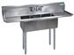 3 COMP SINK 10X14X10D 2-15" DB W/ STAINLESS STEEL LEGS & BRACING - Maltese & Co