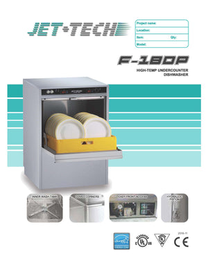 Jet-Tech - F-18DP - Undercounter Dishwasher - Brand New - Maltese & Co New and Used  restaurant Equipment 