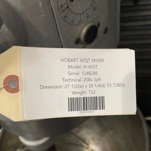 Hobart H600T 60-Quart Mixer with Timer H-600T - Maltese & Co