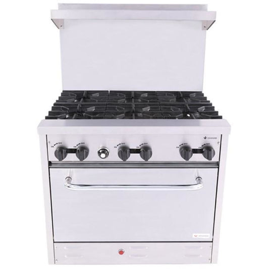 36" Heavy Duty Gas Range - 6 Burners and Oven Controls - S360 - Maltese & Co New and Used  restaurant Equipment 