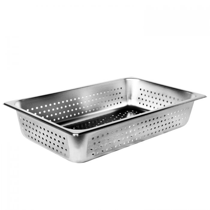 Thunder Group FULL SIZE 4" DEEP PERFORATED 24 GAUGE STEAM PAN STPA3004PF - Maltese & Co